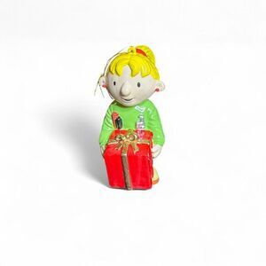Wendy Bob the Builder Christmas Ornament Holding Present Y2K Nostalgic Kidcore
